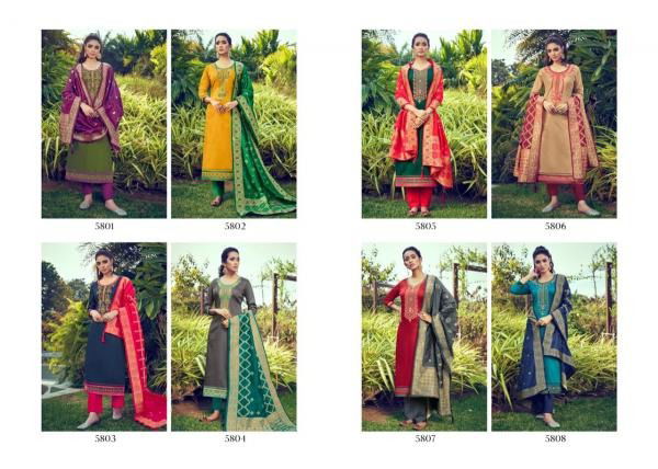 Kessi Virasat 8 Latest fancy Khatli Work Designer Jam Silk Dress Material Collection

